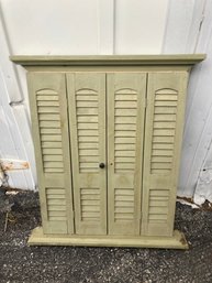 Window With Shutters With Mirror Very Cute Wall Accent