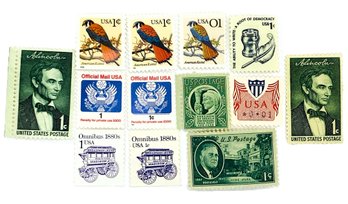 One-Cent Stamp Collection (Thirteen (13) Stamps In Total)