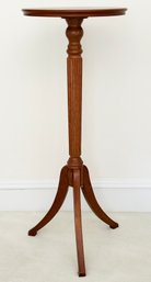 A Vintage Cherry Wood Pedestal, Or Plant Stand