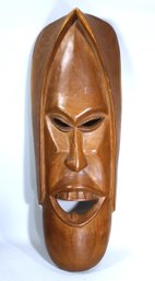 Vintage Large Carved Wood Wall Decorative Mask