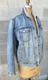 Gap Sherpa Lined Denim Trucker Jacket- Size Small