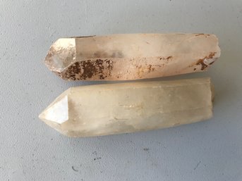 Quartz Crystal Points, 1 LB Both Points, 5 Inch Tall Each