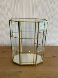 Brass And Glass Display Case Jewelry Box