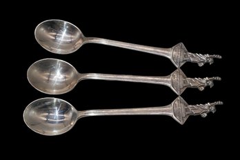 3 Statue Of Liberty New York Matisse Spoons Hallmarked