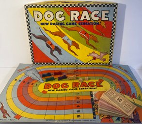 Vintage Dog Race Board Game