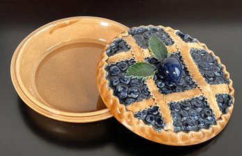 Vintage Blueberry Pie Baking Dish Made In Portugal