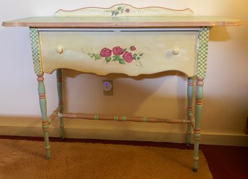 Paint Decorated Fall Front Drawer Desk