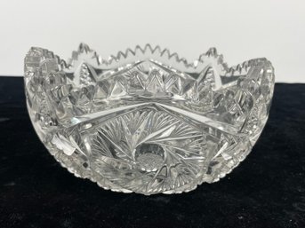 Hand Cut Glass Bowl