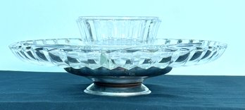 Beautiful Georges Briard Boutique Divided Floating Glass Chip Platter With Dip Bowl For J& H Intl Corp