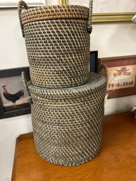 2 100 Handmade Lidded Baskets - Made Paradise Island Indonesia