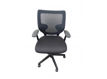 Keilhauer Simple Task Or Desk Chair - Mesh Back, Upholstered Seat - Black  Orig Retail $300