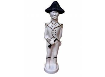 Vintage Ceramic Decanter Colonial Soldier With Tricorne Hat Stopper