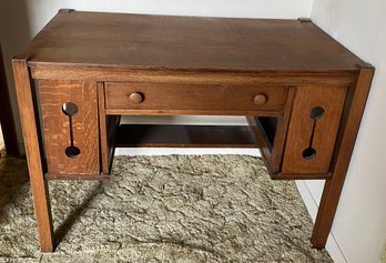 Mission Style One Drawer Library Desk