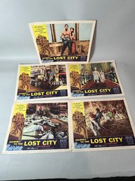 FIVE 1960 JOURNEY TO THE LOST CITY LOBBY CARDS