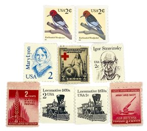 Two-Cent Stamp Collection (Nine (9) Stamps In Total)