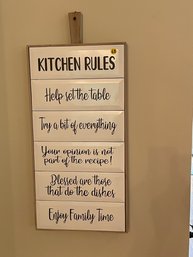 KITCHEN RULES SIGN