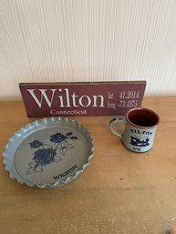 Wilton CT Lot Mug Sign Plate
