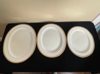 Set Of Nested Fine China Serving Platters