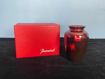 Baccarat Small Red Amphora Bud Vase