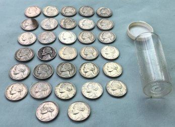 Lot Of 32 Estate Found Nice Bright U.S. Nickel Coins -  1940s, 1950s, 1960s, 1970s