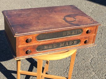 Very Nice Antique Country Store Spool Cabinet 1890-1920 GOFF'S BRAID - BEST MADE - Very Nice Antique Piece