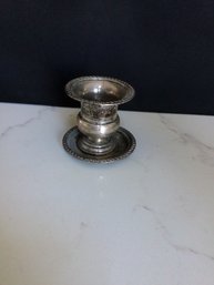 Sterling Silver Vase And Plate 57.00 Grams