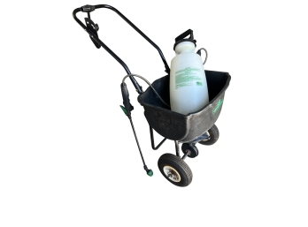Lawn Seed Spreader With Weed Control Sprayer