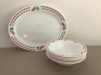 Corelle By Corning Fiesta Bowls And Platter