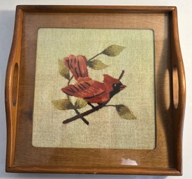 Needlepoint Cardinal Tray