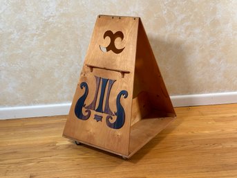 A Custom-Made Music Stand For Holding Sheet Music & Instuments