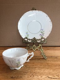 Weimar Of Germany Tea Cup & Saucer Purple