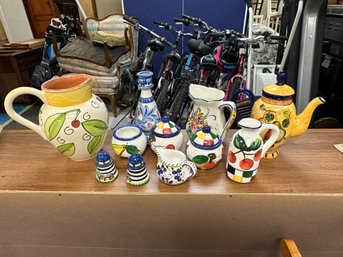 11 Pcs. Colorful Pottery