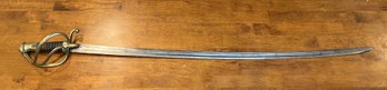 1845-1870 ORIGINAL CIVIL WAR ERA INFANTRY OFFICER SWORD 37' Slightly Curved Blade