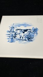 Blue Cow Tile