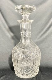 Vintage Crystal Diamond Cut Decanter