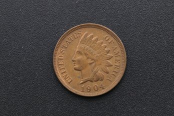 1904 Indian Head Penny Full Liberty Coin