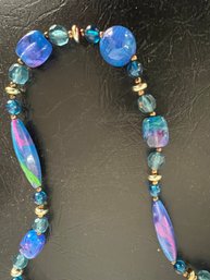 Vintage Necklace With Irridescent Beads