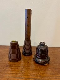 Antique Wooden Spools And String Holders - 1920s And 30s