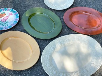 Large Italian Ceramic Serving Platters