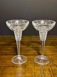 Pair Of Waterford Crystal 'Marquis Gemini' Candlesticks