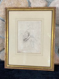 Vintage Drawing And Frame