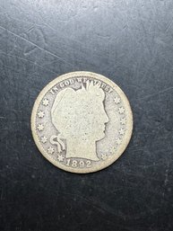 1892 Barber Silver Quarter