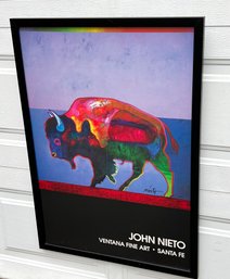 John Nieto Buffalo Print Hand Signed Large 36 X 26