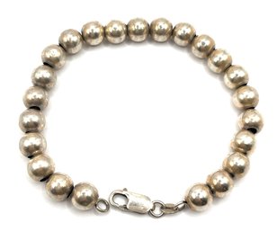 Vintage Sterling Silver Ball Linked Bracelet