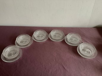 Cut Glass Dish Set Of 6