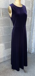 Maggie London Deep Purple Velvet Gown- Size 14