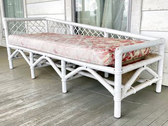 A Painted Rattan Daybed By Ficks Reed