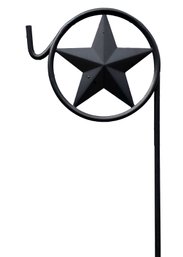 A Wrought Iron Shepherd's Hook With Star