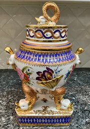 20th Century Empire Style Porcelain Covered Urn