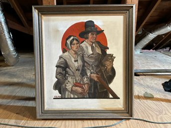 An Original Painting - Likely For Saturday Evening Post Cover, By V. E. PYLES  (1891-1965)